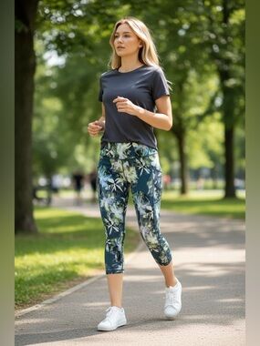 X by Gottex High Rise Active Leggings Floral